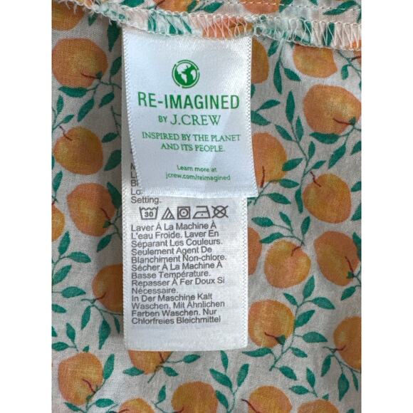 J. Crew Factory Women’s Lightweight Cotton Shirt Signature Fit Peaches Print S - Picture 6 of 10